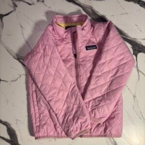Patagonia Pink Quilted Bomber Jacket (5T)